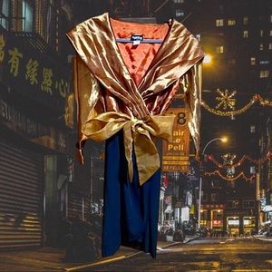 Night Way Bronze/Gold/Black Evening Dress Sz 6